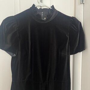 Alice + Olivia Jorah Puff-Sleeve Jumpsuit (Black, Size 14)